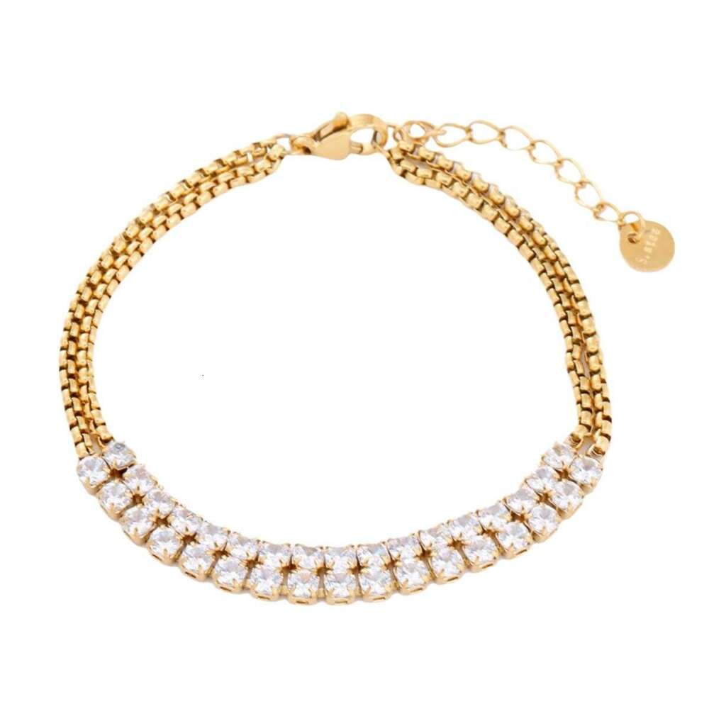 luxury accessory choice by ins elegant wristwear featuring highquality titanium alloy base combined artfully with glittering cubic zircons