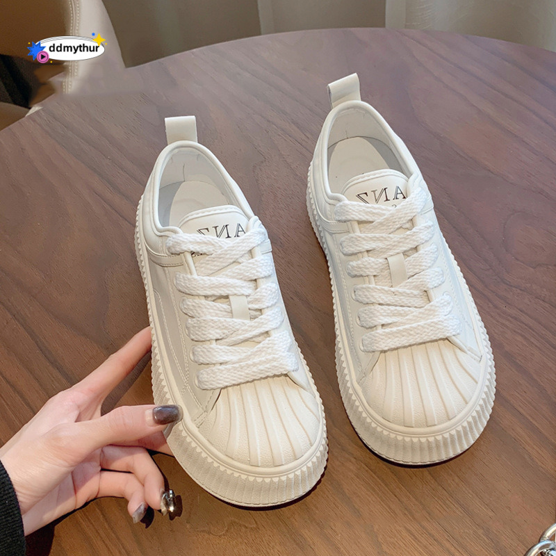 Beike Head Little White Women's Thick Sole 2023 Spring New Versatile Casual Board Elevated Sports Shoes Instagram Trend ddmythur
