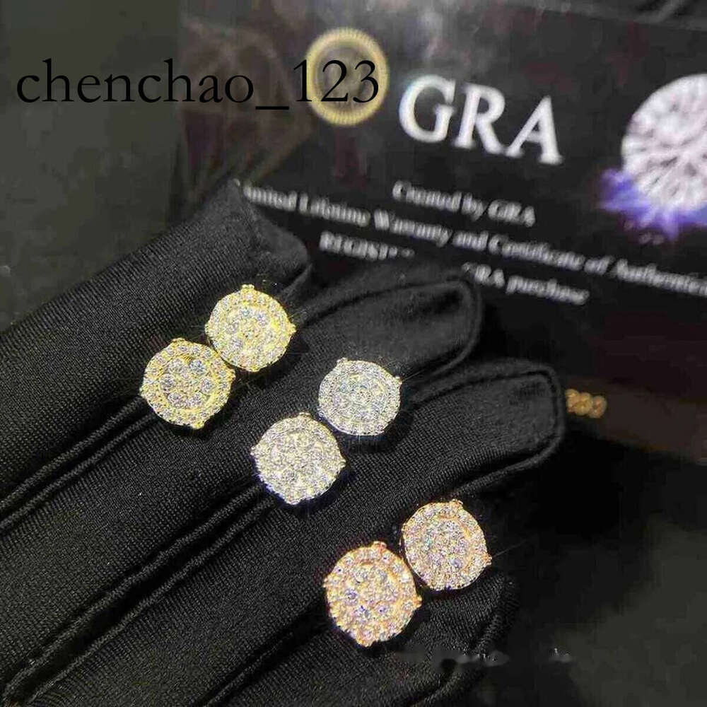 Designer Jewelry Wholesale Price Popular Hot Sale Iced Out Sterg Sier Jewellery Moissanite Vvs Screw Back Stud Earrings Category Gift