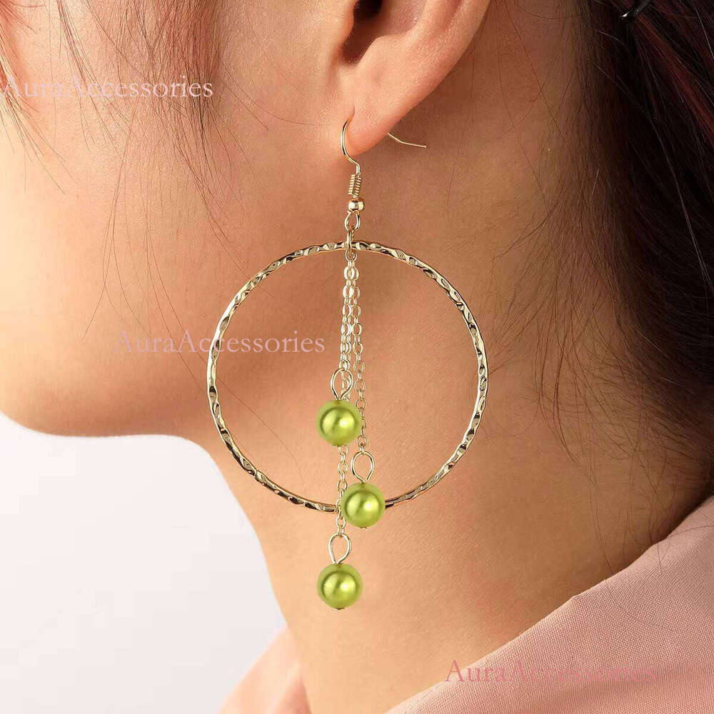 Fashion Style Hawaiian Pearl Earring Hoop Earrings