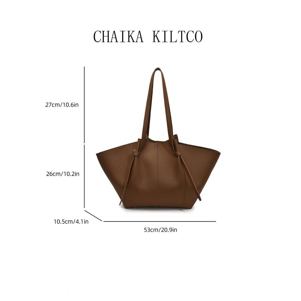 CHAIKA KILTCO Large Capacity Tote For Women 2025 New Trendy Fashion Lychee Pattern Simple Single Shoulder Underarm Bag