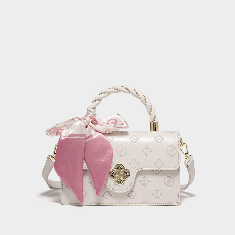 women fashion flap bag with top handle pink leather handbag with chain strap shoulder bags crossbody purse wallet lady sac 2025 new print flower small