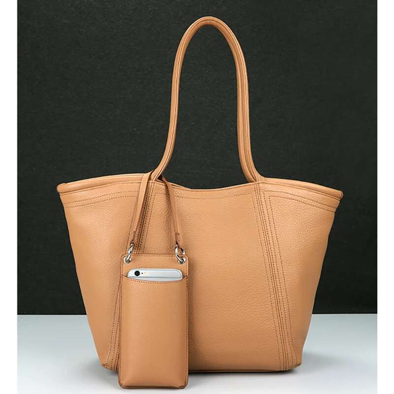 Genuine Leather Women Handbag Cowhide Skin Bag Large Capacity Vintage Mother Shoppers Tote For Travel
