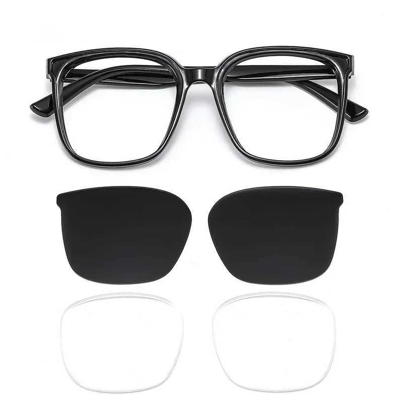Trendy UV400 Sunglasses for Men Fashion Retro Square Polarized Sun Glasses Eyewear Male Women Vintage Myopia Eyewear0-1.0-4.0 W250513