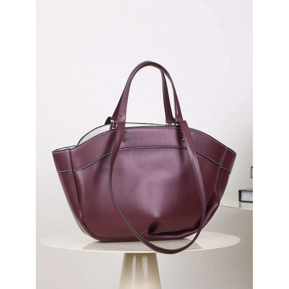 2024 Autumn And Winter New Women's Bags Brown Large Capacity Portable Shoulder Bury Commuting Shopping Bag Versatile Cas