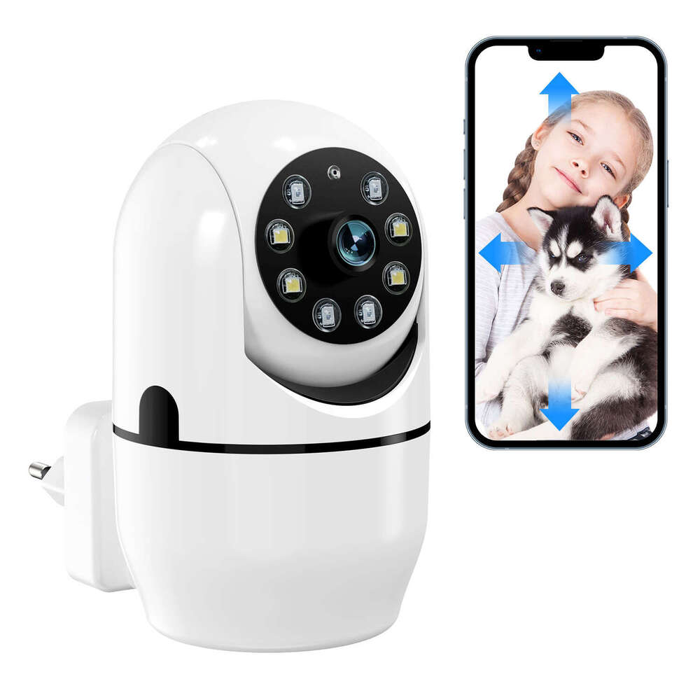 3MP free installation commercial and household plug-in monitoring camera indoor 360 degree wifi full-color wireless monitor