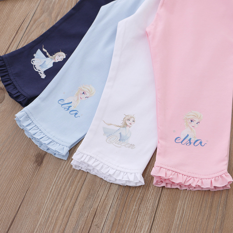 DISNEY Frozen Elsa princess toddler designer clothes baby clothes Children's summer shorts for girl cotton trousers for children