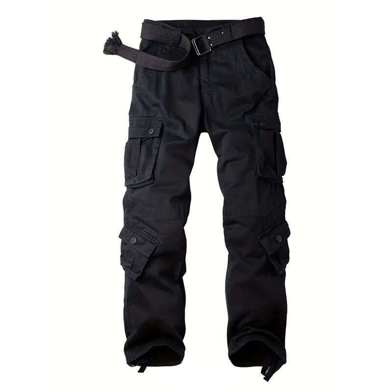 Three dimensional pocket work for men with multiple pockets, loose and durable casual outdoor long pants, large size straight leg sports pants