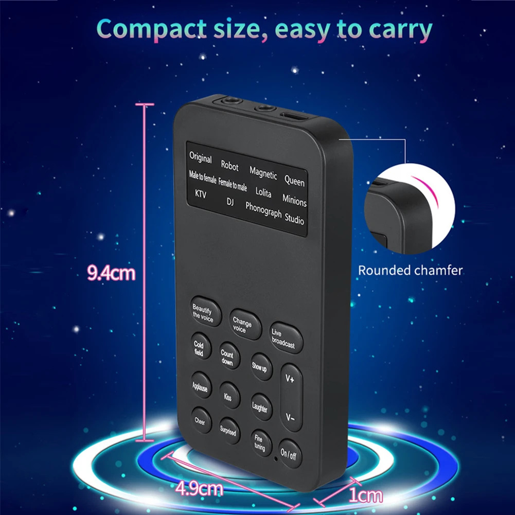 S9 Changer 12 Changing Modulator With Adjustable Voice Functions Phone Computer Sound Card Mic Tool, Easy To Use