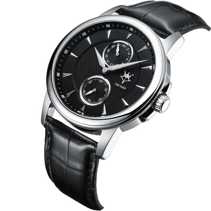 TIMETOKEN Fashion Casual Quartz Men's Sapphire Mirror Waterproof Watch