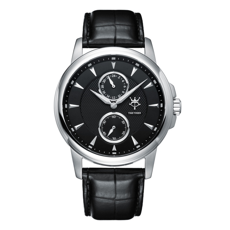 TIMETOKEN Fashion Casual Quartz Men's Sapphire Mirror Waterproof Watch