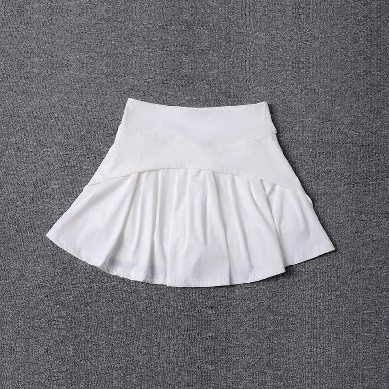 2025 Summer New Anti glare Pleated Women's Ice Sports Short Skirt High Waist Elastic Large A-line Half skirt