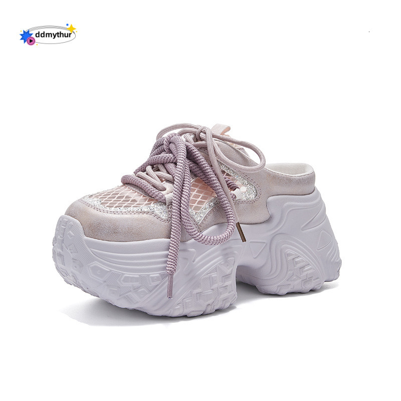 Baotou Half Slippers Women's 2025 Summer New Style Outer Leather Versatile Mesh Breathable Sponge Cake Thick Bottom Lazy Cool Drag ddmythur