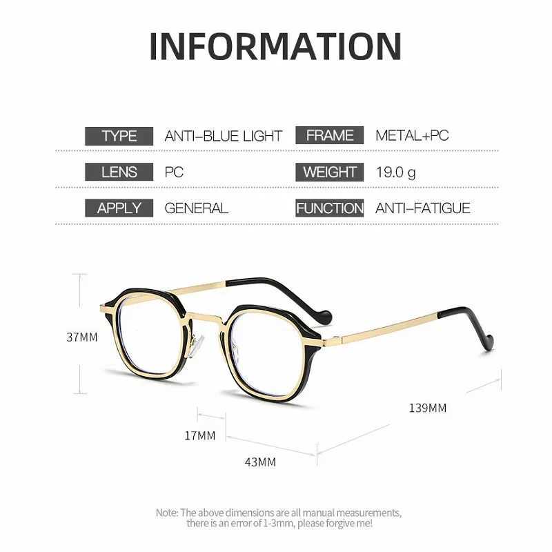 2025 Steam Punk Reading Glasses Men Women Resin Lens Anti Blue Light Presbyopic Eyeglasses Eyewear For Vision Frame +0.0~+4.0 W250513