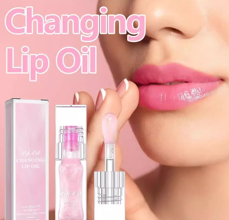 Color Changing Lip Oil PH Lip Oil Clear Nourishing Lip Gloss Oil Lip Balm Lip Glaze Lip Care Moisturizer for Dry Cracked Lips