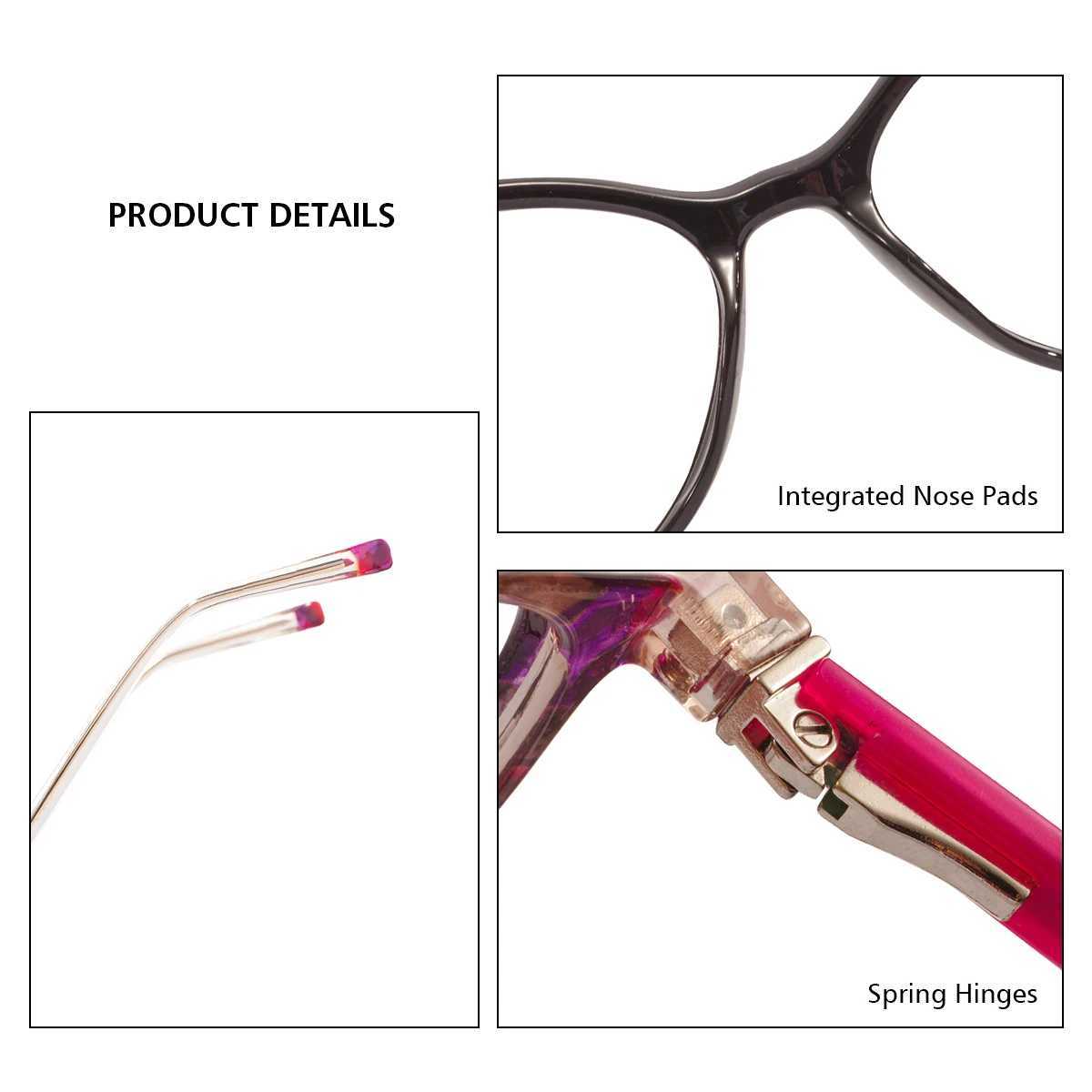 Fashion Cateye Women Spectacle Eyeglasses Ladies Transparent Cat Eye Myopia Glasses Presbyopia Anti-blue Light Progressive Lens W250513