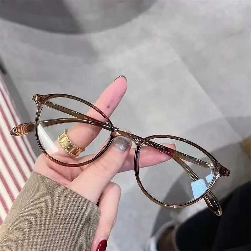 Small Frame Ladies Myopia Glasses Vintage Round Anti Blue Light Minus Eyeglasses Finished Women Mens Near Sight Eyewear Diopter W250513