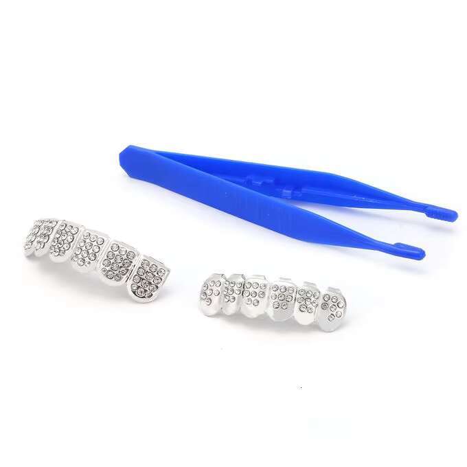 Real Diamond Hip Hop Teeth Grillz Top Bottom Moissanite Grills Dental Mouth Punk Teeth Rapper Jewelry