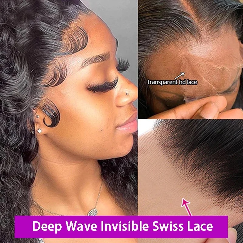 New 2024 Product Front Lace Wig Womens Lace Wig Set Handmade Small Roll Long Roll Hair Latin American Roll