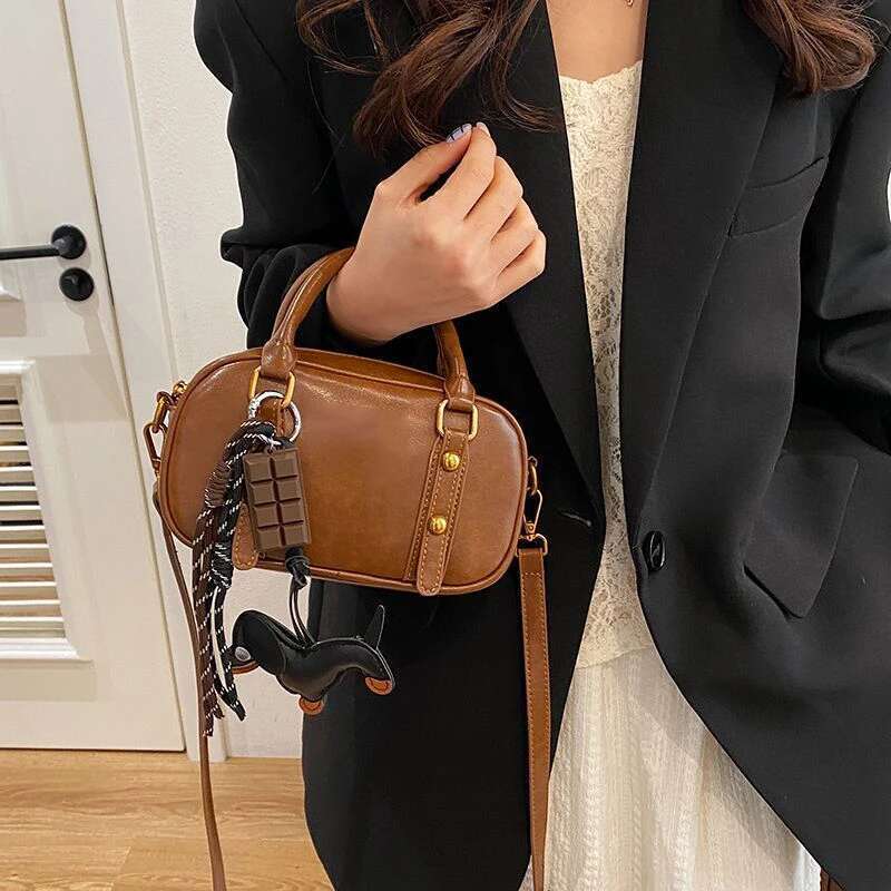 Leather Dachshund Bag Creative Keychain Lanyard Bag Accessory Key Pendant Car Keyring Charm Gift