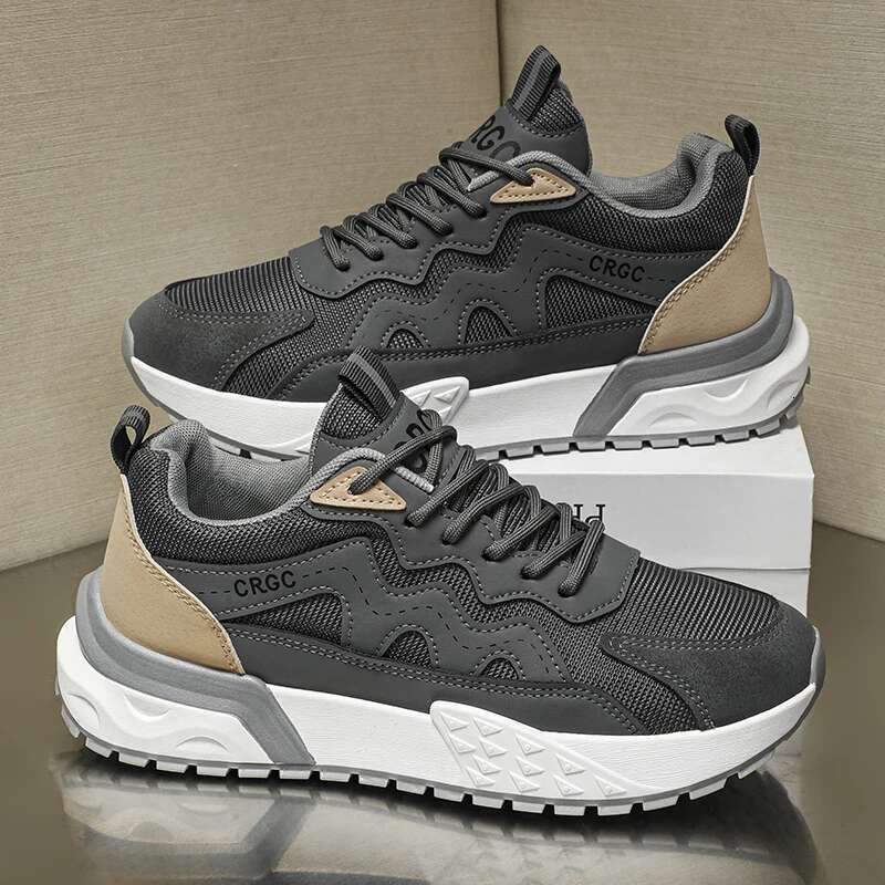 designer sneakers Men's Run Sneaker Thick-soled Youth Casual Cricket Male Fashion Trend Board Comfort Skateboard Shoes Outdoor Walking Shoe
