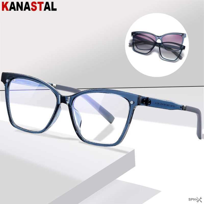 Women Optic Reading Glasses Prescription Lenses Myopia Eyewear Blue Light Blocking Goggles TR90 Eyeglasses Frame Sunglasses Clip W250513