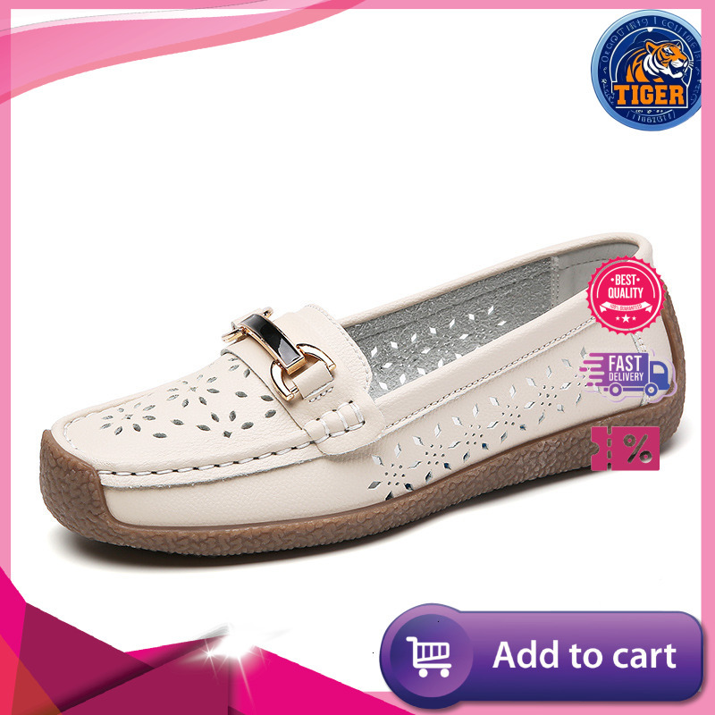 Ddmytiger Large New Summer Hollow Out Single Anti Slip Breathable Bean For Women Fashionable And Casual S Shoes Outdoor Shoes