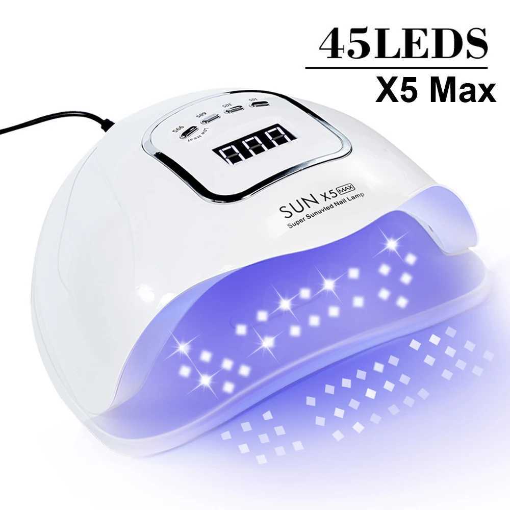 Professional UV Nail Art Lamp 45LED Nail Dryer with 4 Timers and Auto Sensor Drying Light for Gel Nail Polish Curing Nail Tools W250513