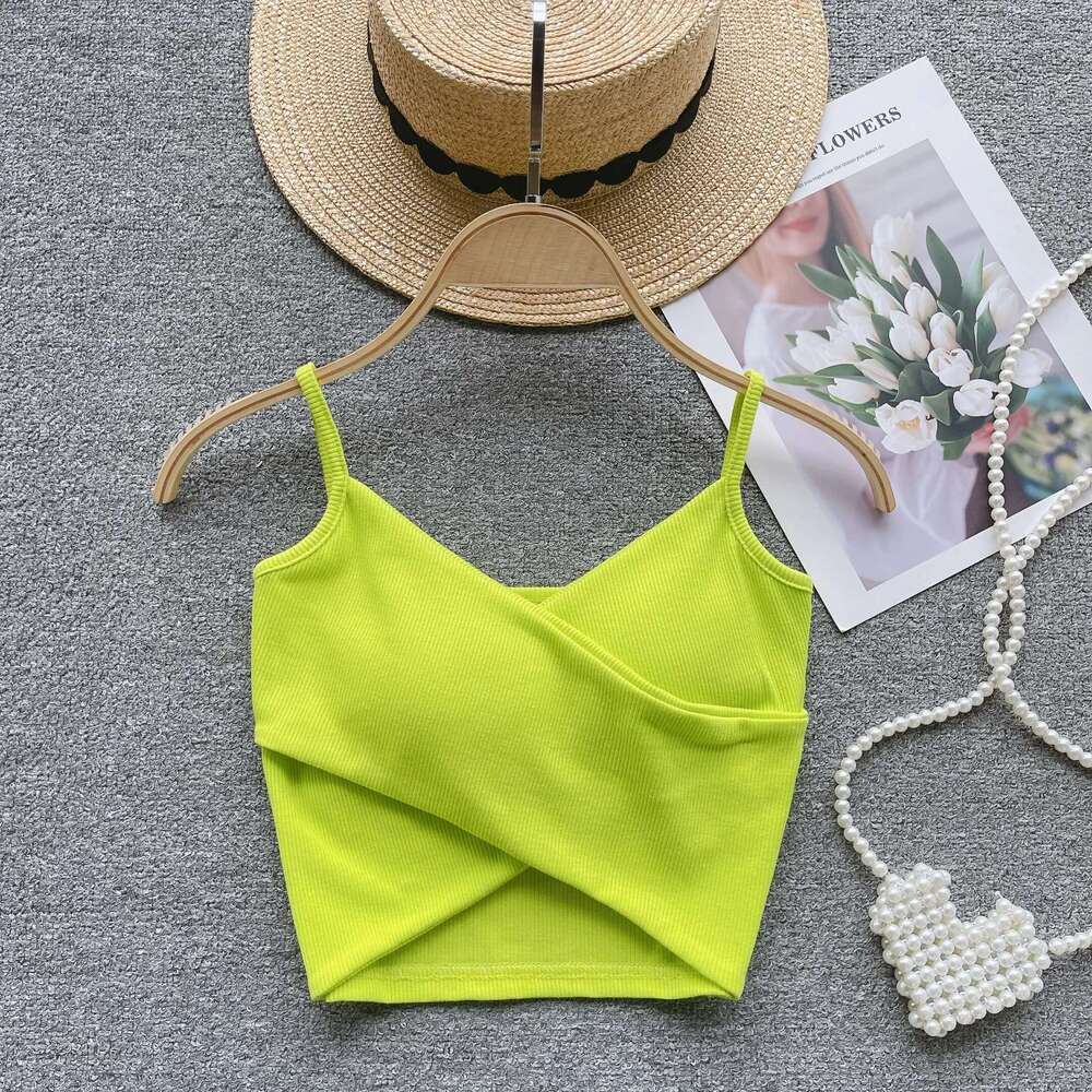 Irregular Casual Sport Camisole Women Strap Design Solid Fashion 2025 Y2K Elegant Ladies Chic Slim Tank Tops