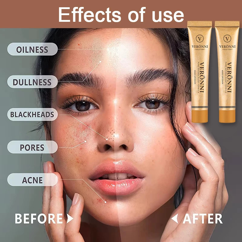 Long-lasting waterproof and sweatproof concealer with natural nude Maquiagem Liquid Concealer Beauty Face Cosmetics Makeup Base 250512