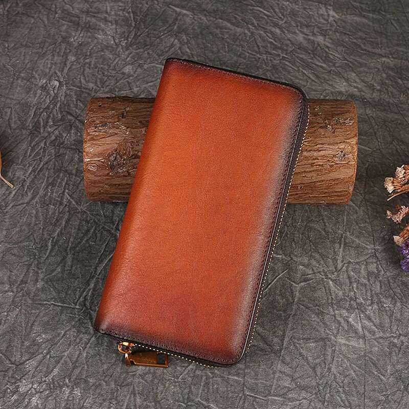 Designer Bag 2025 Genuine Leather Long Wallet For Women Purse Id/Credit Card Cash Holder Cat Pattern Retro Female Cowhide Money Purses Bag Luxury Bag