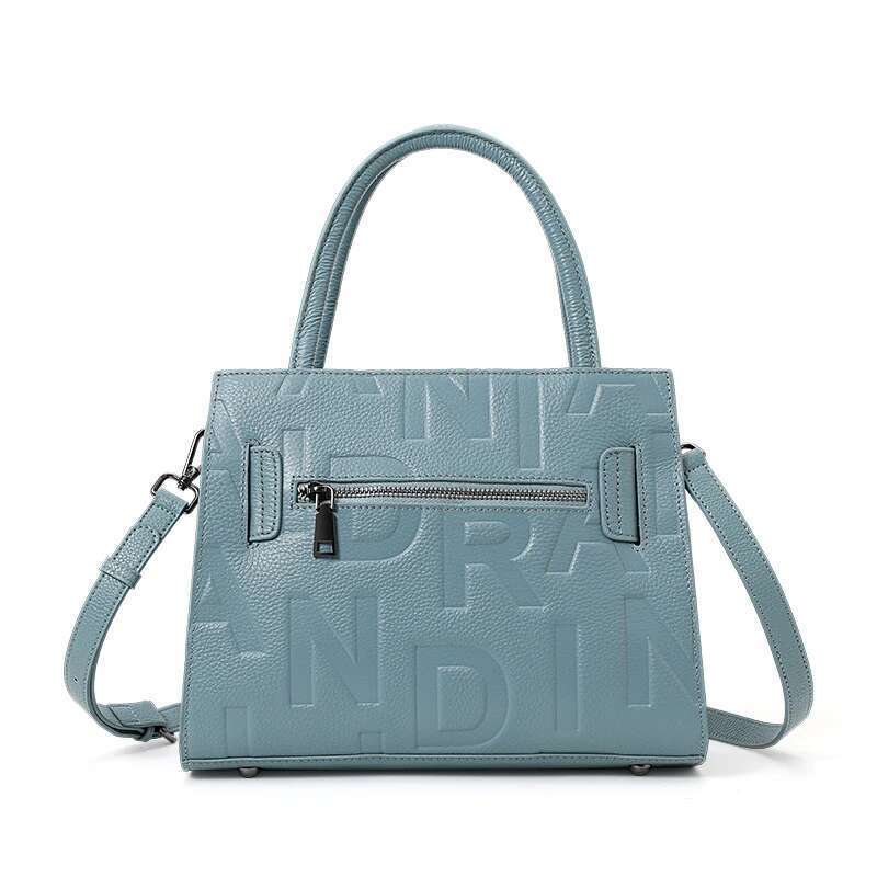 Fashionable Versatile Letter-Shaped Genuine Leather Crossbody and Shoulder Bag for Women