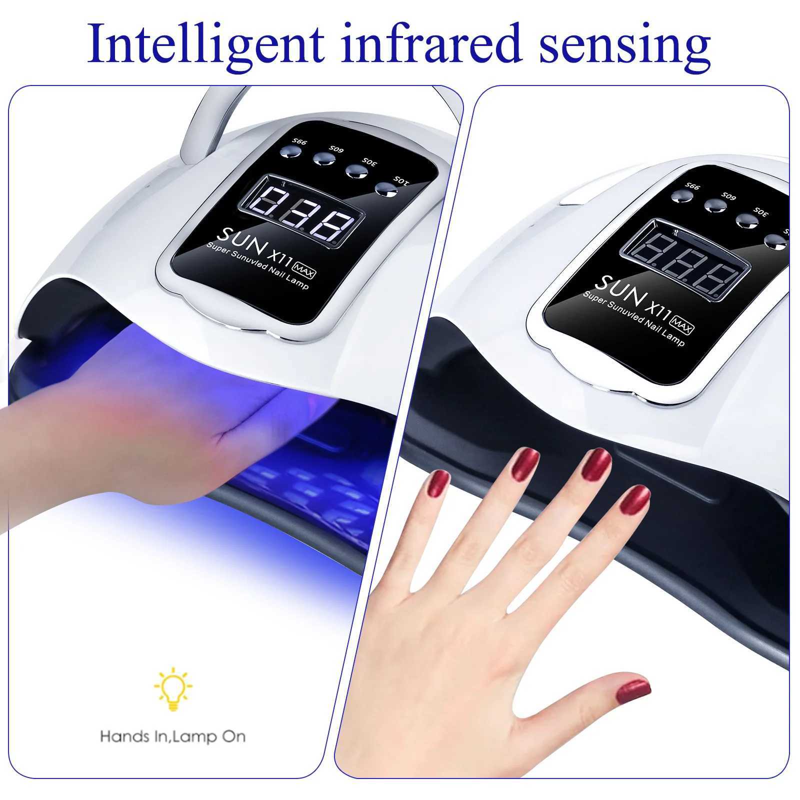 280W UV LED Nail Lamp X Smart Sensor Gel Dryer MachineFast Curing 30s for Professional Salon Home Use Portable Nail Equipment W250513