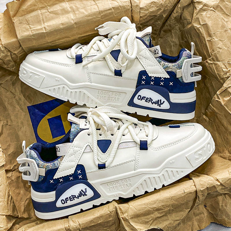 Designer Internet celebrity hot men's shoes winter 2025 new versatile thick soled casual flat shoes anti slip youth sports trendy shoes