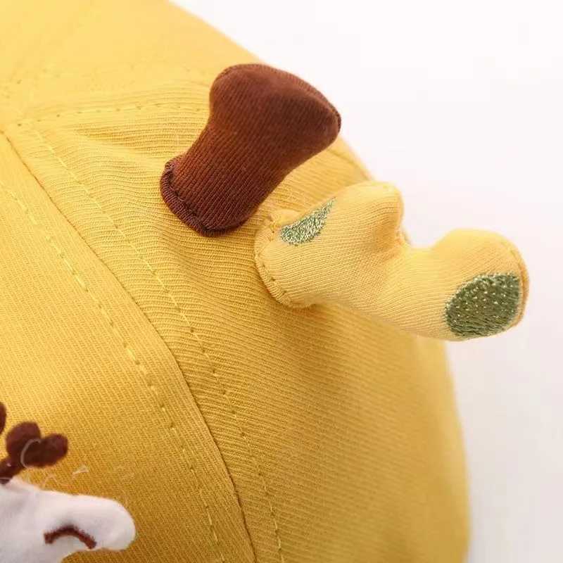 Cute Giraffe Baby Duckbill Hat Cartoon Toddler Soft Edge Duck Tongue Hat 6-18 Month Boy Girl Infant Sun Visors Kids Baseball Cap R250512