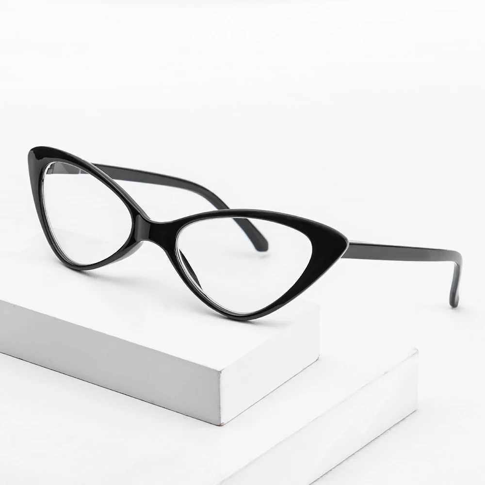 Fashion Cat Eyes Reading Glasses Ultralight Small Frame Clear Lens Presbyopic Eyeglasses For Women Men With +1.0 to +4.0 W250513