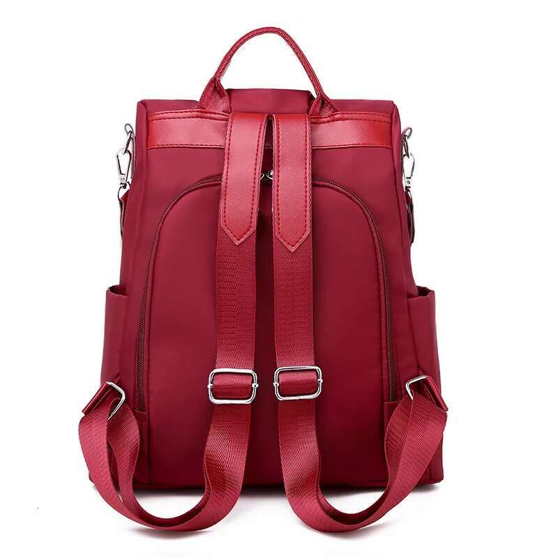 Simple Embroidery Backpack Shoulder Bags For Women Waterproof Oxford Travel Knapsack Large Capacity Student Laptop Rucksack