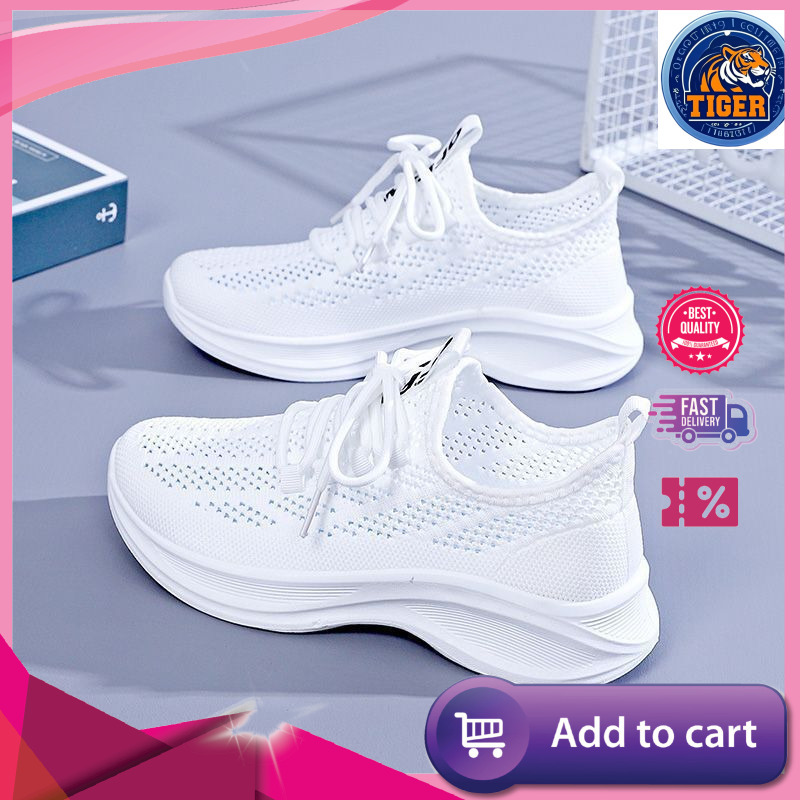 Ddmytiger new summer breathable perforated sports shoes mesh surface casual lightweight shock-absorbing women shoes anti-slip running soft-soled mesh 