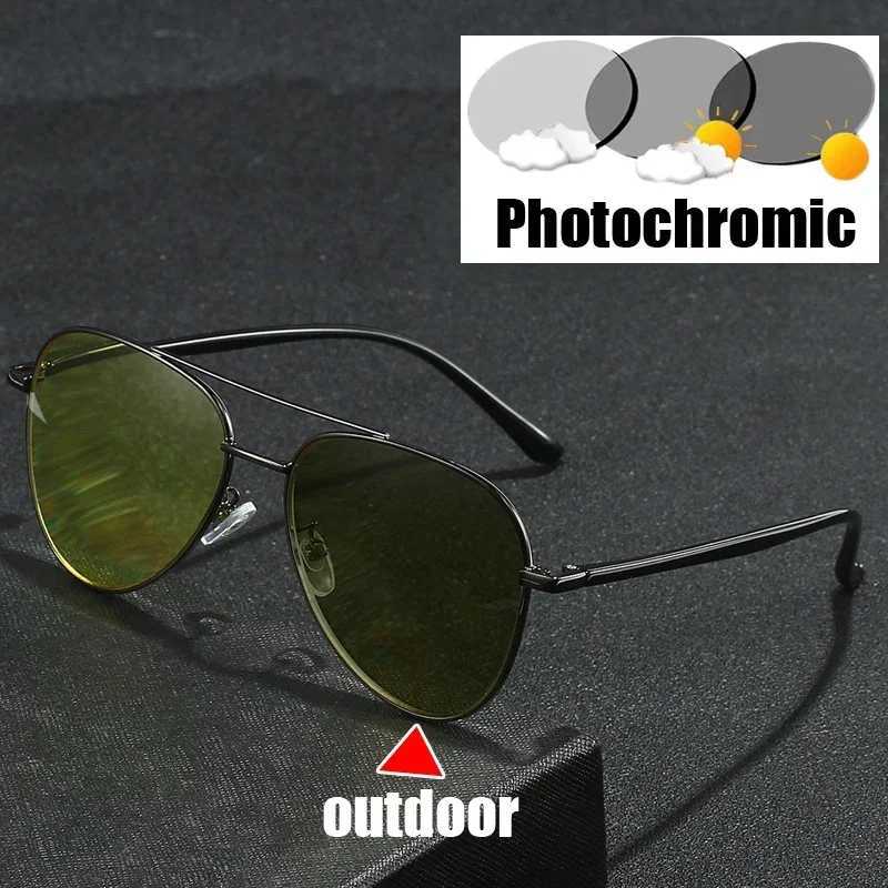 Progressive Multifocal Reading Glasses for Women Men Fashion Trend Color Changing Night Vision Eyewear Prescription Sunglasses W250513