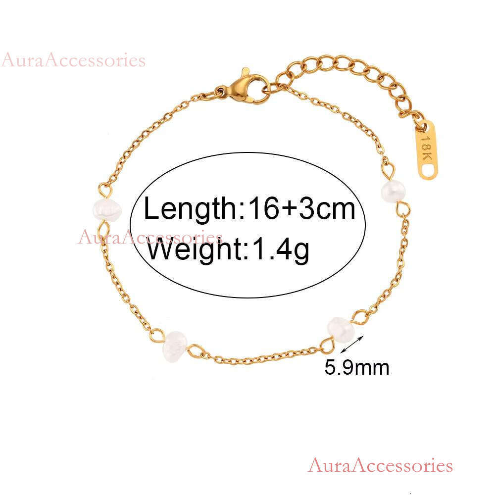 Fashion Simple Popular Bracelet Jewelry Stainless Steel Freshwater Pearl Chain Bridal Necklace
