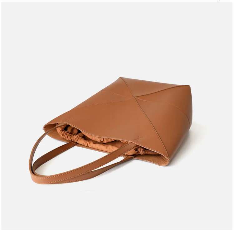 Designer bag231 UBELLIN Dia Foldable Bucket Lady Design Thread Shoulder Large Capacity Leather Tote Bag Women Commuting Bags