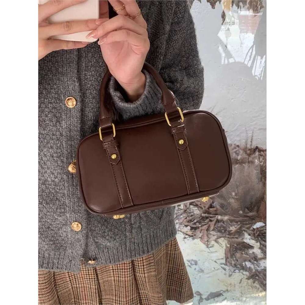 JIAERDI Vintage Brown Messenger Bag Purse Women Autumn Winter Leather Casual Crossbody Female Retro Hot Girl Y2k Hand Bags