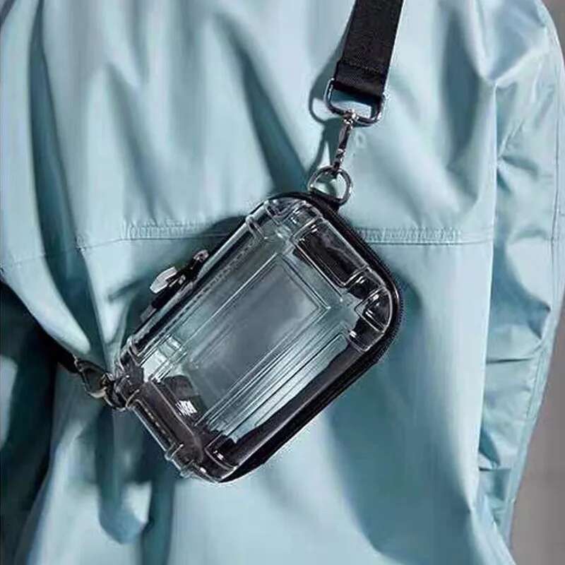 ddmy Transparent Crossbody Portable Clear Waterproof Wash Bags Travel Shopping Storage Tote Shoulder Phone Bag