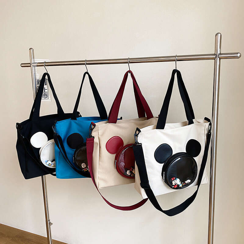 Cute , Tote, Korean Fashion Canvas, Outward Handheld Shopping Bag, Single Shoulder Diagonal Span, Factory Direct Sales, 2025 Versatile Style, New Tren