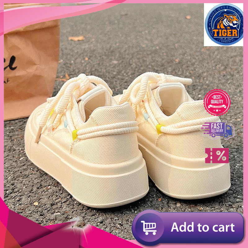 Ddmytiger Canvas Women In Spring And Summer Breathable New Style Thick Soled White For Niche Shell Toe Casual Board Shoes Outdoor Shoes