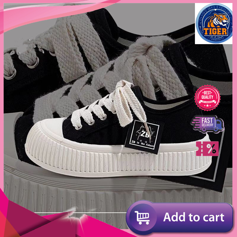 Ddmytiger Fashionable Breathable Thick Soled Canvas For Women Spring And Autumn New Style Cookies Big Head Niche Versatile Casual Sports Board Shoes O