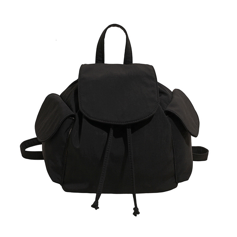 Korean version simple women's 2025 summer new large capacity shoulder bag fashion sports drawstring backpack