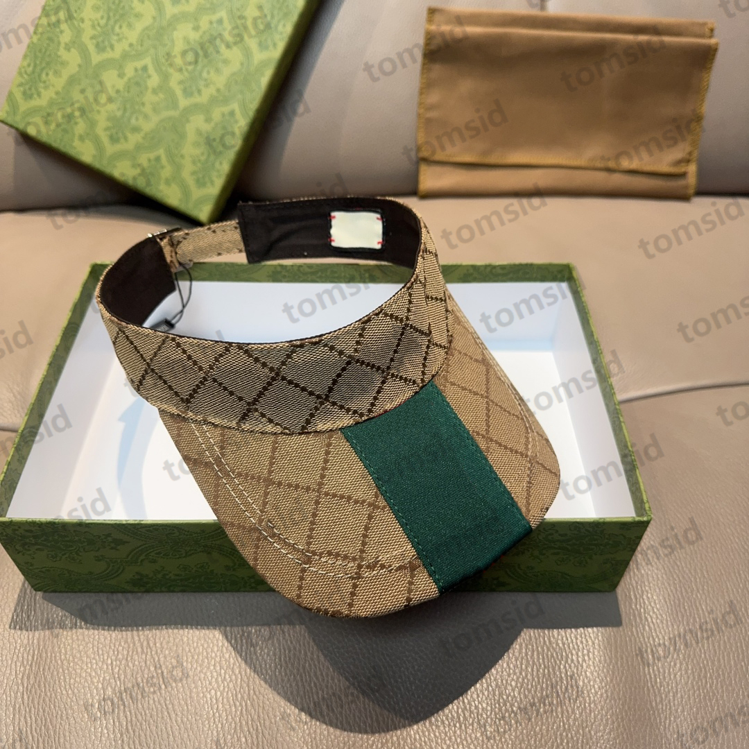 Summer Fitted Visors Designer Visor Hats for Men Cappello Vacation Sunhat Beach Hat Womens Visor Fashion Designer Caps Classic Double Letters Gorras BQD2505131