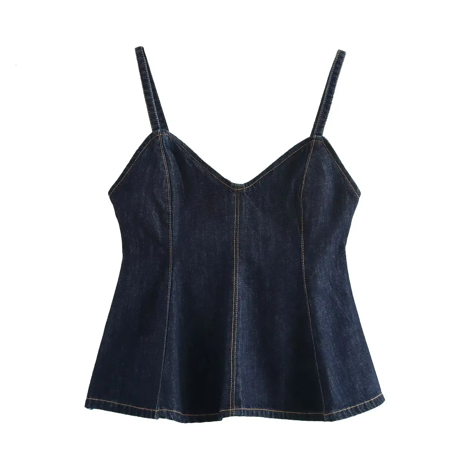 TRAFSHE Denim Camis For Women Summer Sexy Backless Woman Top Y2K Clothes Vintage Tanks 8197064 250513
