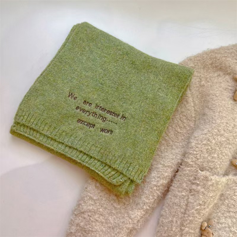 T700 wool Korean small scarf women's winter Korean version of all-match cashmere warm knitted neck scarf trend